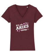 ARIES Tricou mânecă scurtă guler V Damă Evoker