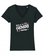 GEMINI Tricou mânecă scurtă guler V Damă Evoker