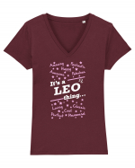 LEO Tricou mânecă scurtă guler V Damă Evoker