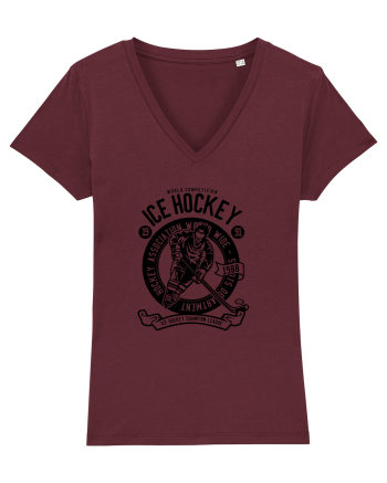 Ice Hockey Championship Black Burgundy