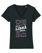 LIBRA Tricou mânecă scurtă guler V Damă Evoker