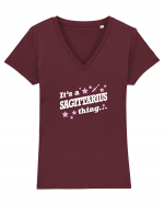 SAGITTARIUS Tricou mânecă scurtă guler V Damă Evoker