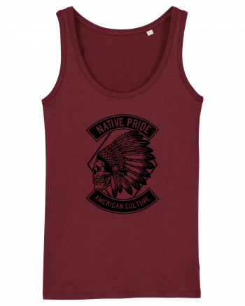 Indian Skull Black Burgundy