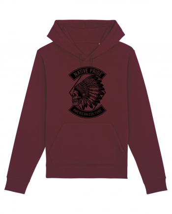 Indian Skull Black Burgundy