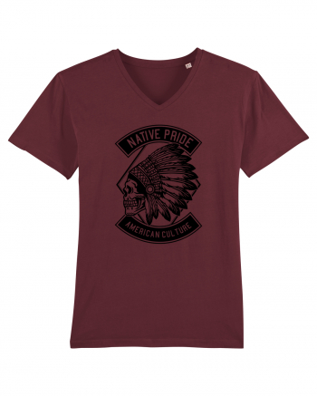 Indian Skull Black Burgundy