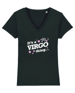 VIRGO Tricou mânecă scurtă guler V Damă Evoker