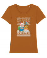 Holiday time Tricou mânecă scurtă guler larg fitted Damă Expresser