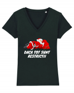  Mos Craciun se odihneste anul acesta din cauza restrictiilor...? Tricou mânecă scurtă guler V Damă Evoker