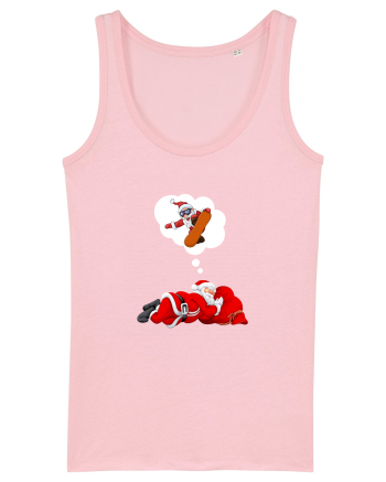 Mos Craciun Viseaza ca se da cu placa! Snowboarding Cotton Pink