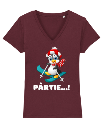 Pârtie... schior Incepător! Feriți-vă! Burgundy