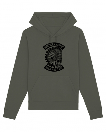 American Native Skull Black Khaki