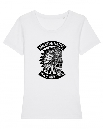 American Native Skull Black White