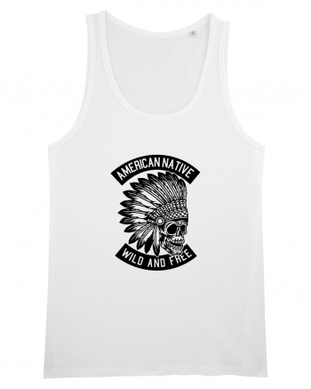 American Native Skull Black White