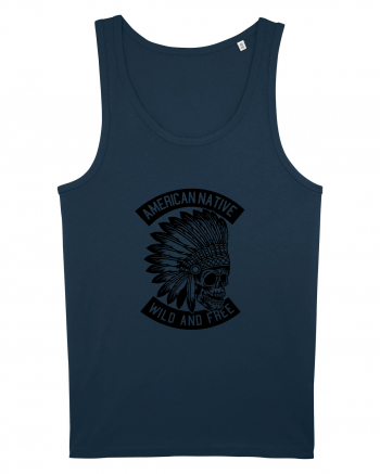 American Native Skull Black Navy