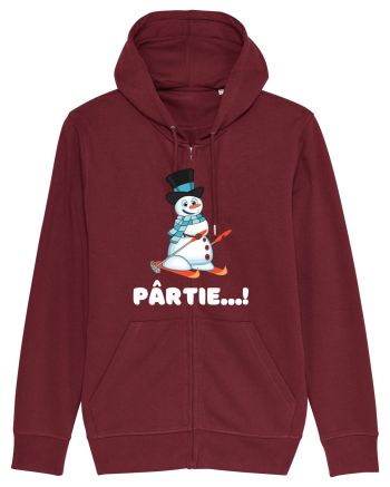 Pârtie... schior Incepător! Feriți-vă! Burgundy