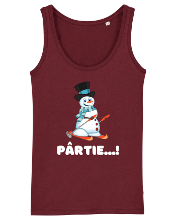 Pârtie... schior Incepător! Feriți-vă! Burgundy