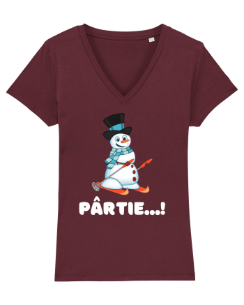 Pârtie... schior Incepător! Feriți-vă! Burgundy