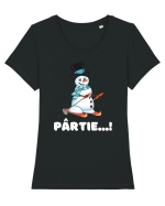 Pârtie... schior Incepător! Feriți-vă! Tricou mânecă scurtă guler larg fitted Damă Expresser