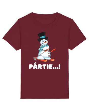 Pârtie... schior Incepător! Feriți-vă! Burgundy