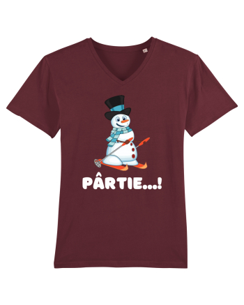 Pârtie... schior Incepător! Feriți-vă! Burgundy