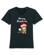 Merry Christmas...? Nu... Meowy Christmas!! Tricou mânecă scurtă guler V Bărbat Presenter