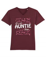 AUNTIE Tricou mânecă scurtă guler V Bărbat Presenter