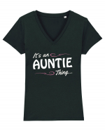 AUNTIE Tricou mânecă scurtă guler V Damă Evoker