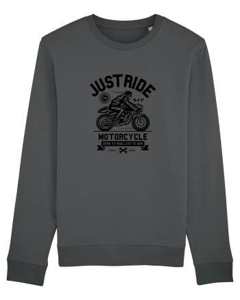 Just Ride Black Motorcycle Anthracite