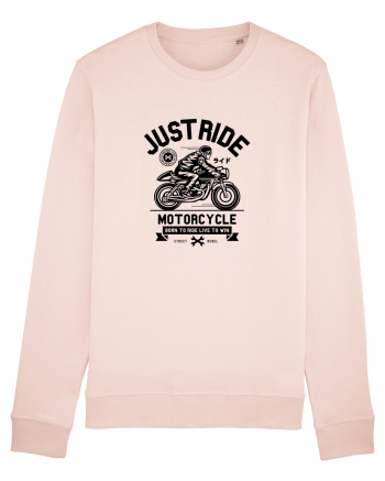 Just Ride Black Motorcycle Candy Pink
