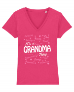 GRANDMA Tricou mânecă scurtă guler V Damă Evoker