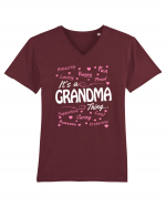 GRANDMA Tricou mânecă scurtă guler V Bărbat Presenter