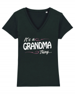 GRANDMA Tricou mânecă scurtă guler V Damă Evoker