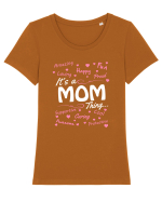 MOM Tricou mânecă scurtă guler larg fitted Damă Expresser