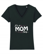 MOM Tricou mânecă scurtă guler V Damă Evoker