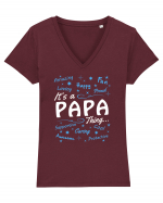 PAPA Tricou mânecă scurtă guler V Damă Evoker