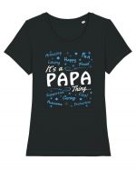 PAPA Tricou mânecă scurtă guler larg fitted Damă Expresser