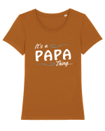 PAPA Tricou mânecă scurtă guler larg fitted Damă Expresser