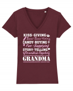 GRANDMA Tricou mânecă scurtă guler V Damă Evoker