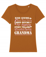 GRANDMA Tricou mânecă scurtă guler larg fitted Damă Expresser