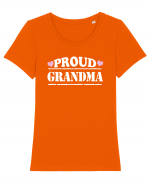 GRANDMA Tricou mânecă scurtă guler larg fitted Damă Expresser