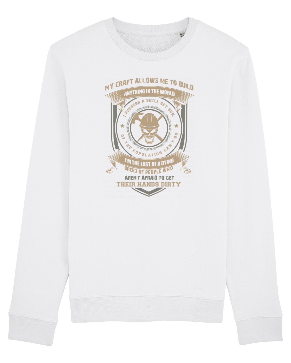 Bluză mânecă lungă Unisex Rise White