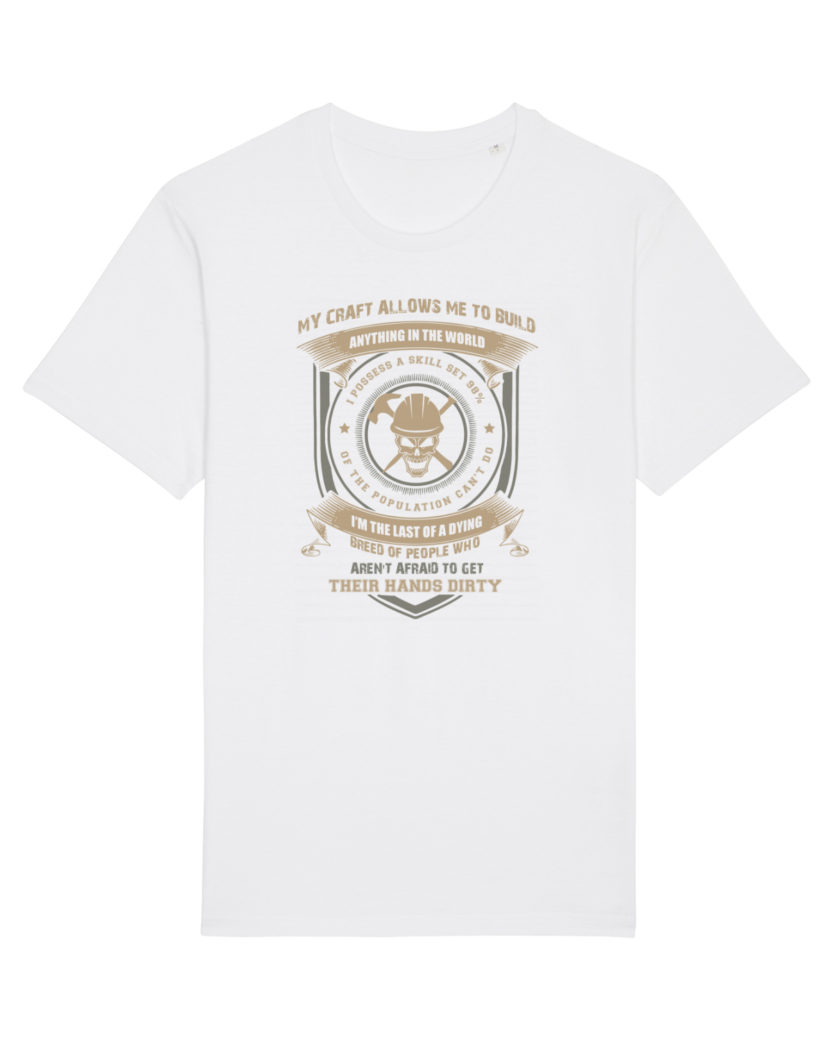 Tricou mânecă scurtă Unisex Rocker White
