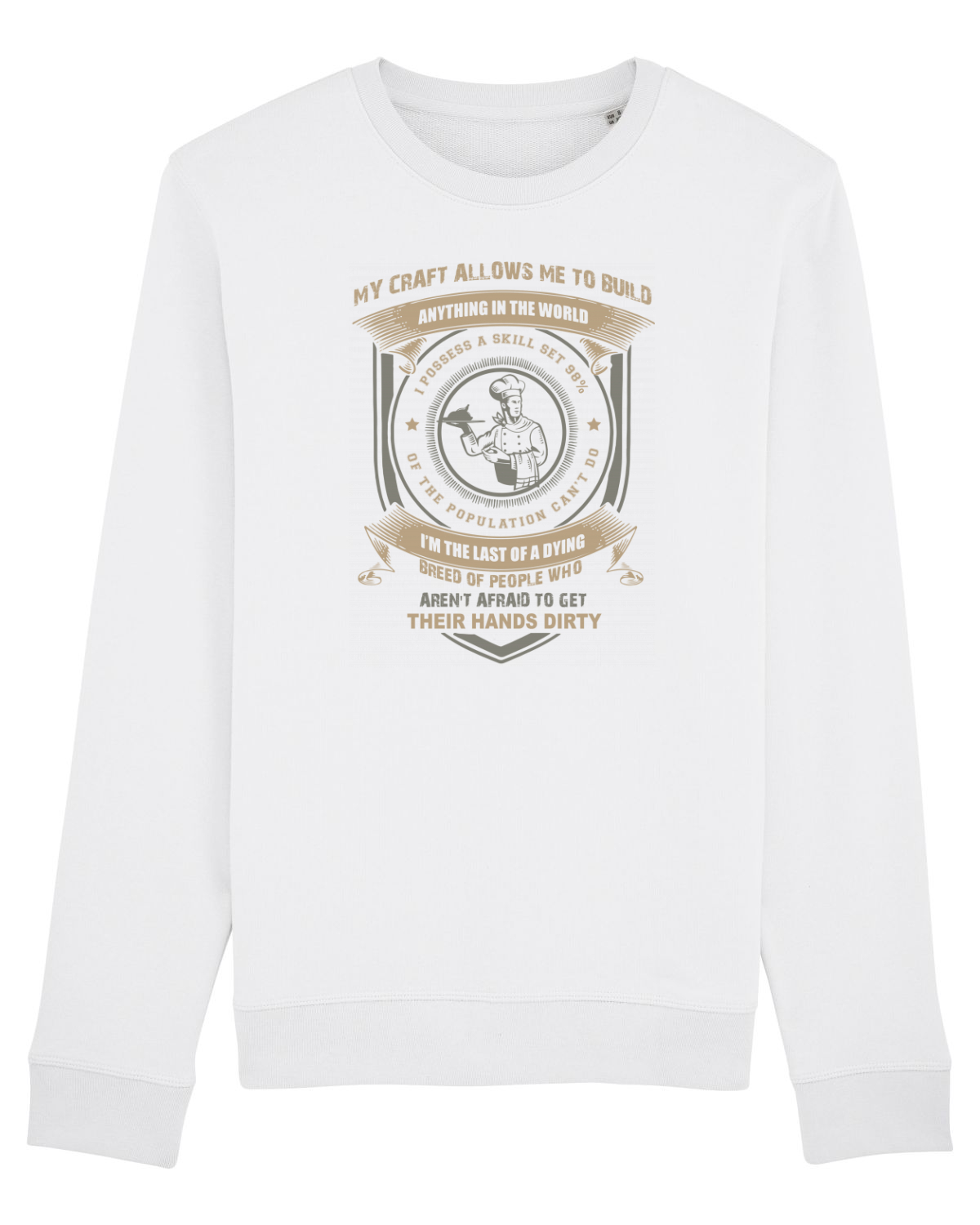 Bluză mânecă lungă Unisex Rise White
