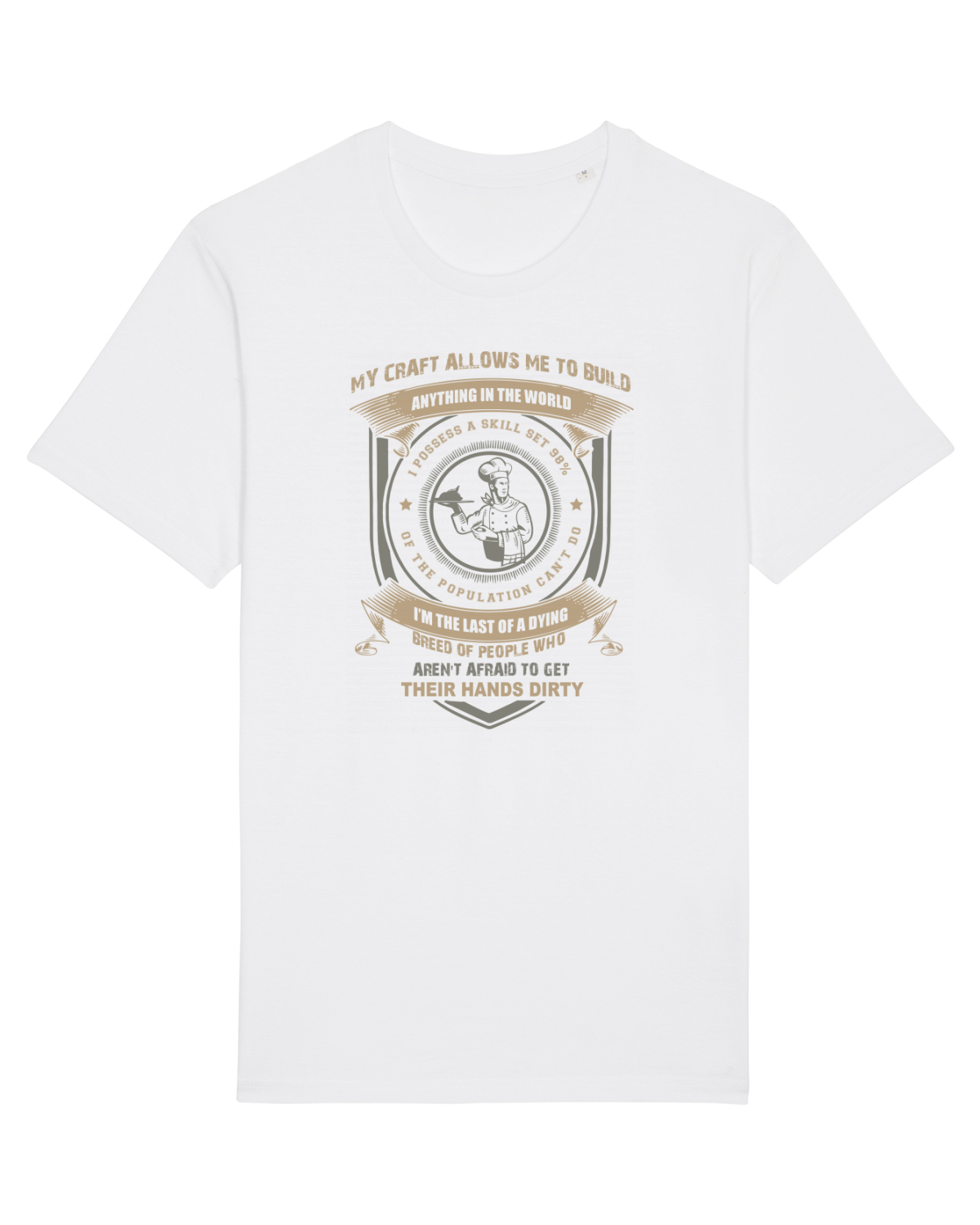 Tricou mânecă scurtă Unisex Rocker White