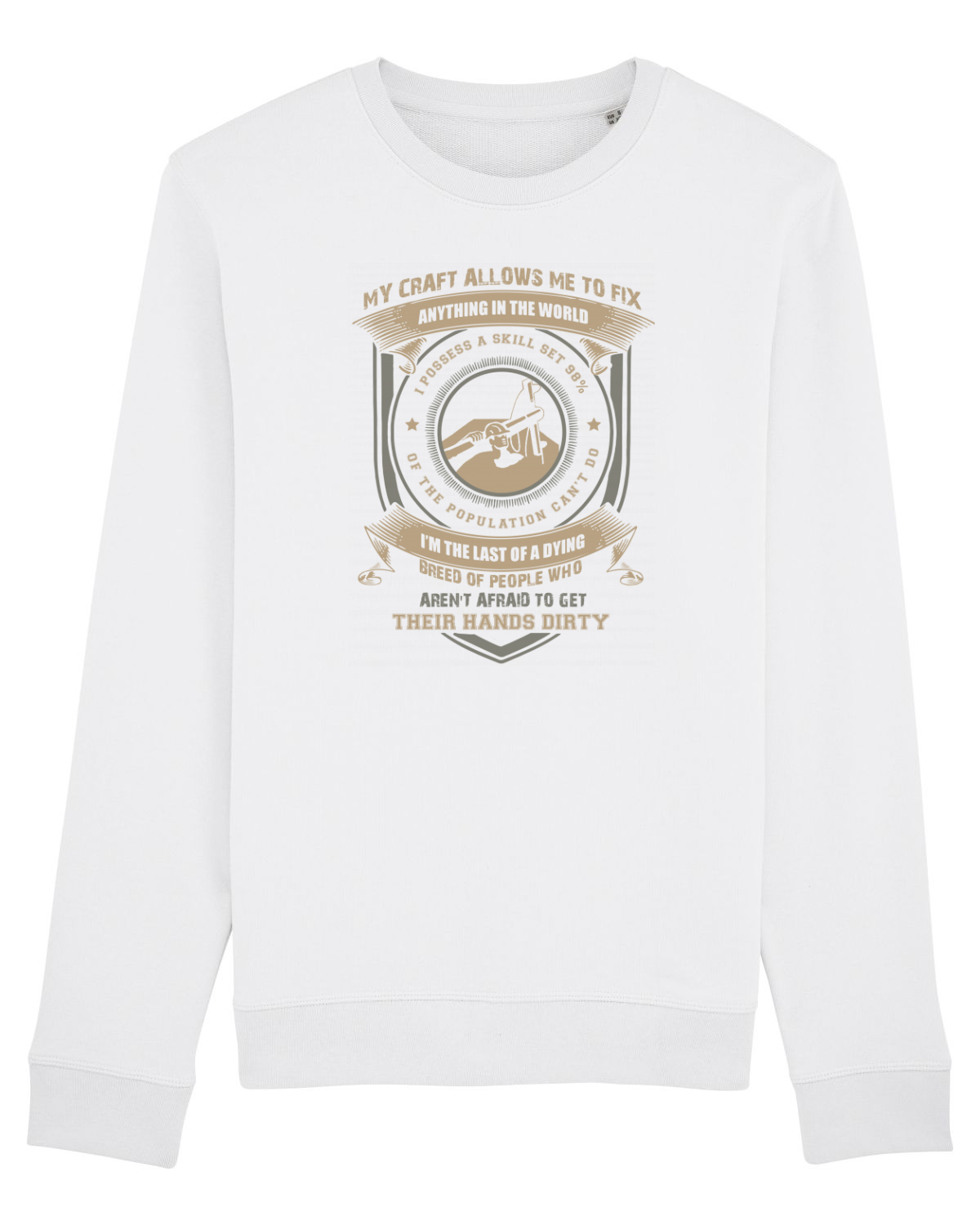 Bluză mânecă lungă Unisex Rise White