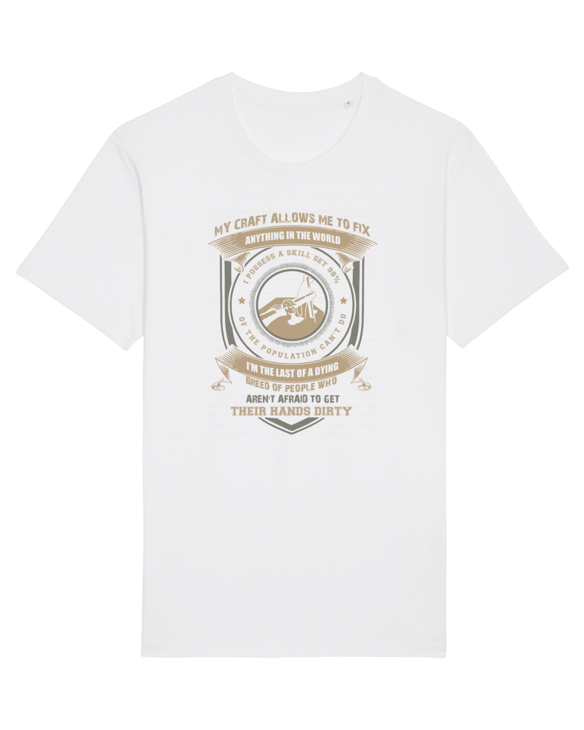 Tricou mânecă scurtă Unisex Rocker White