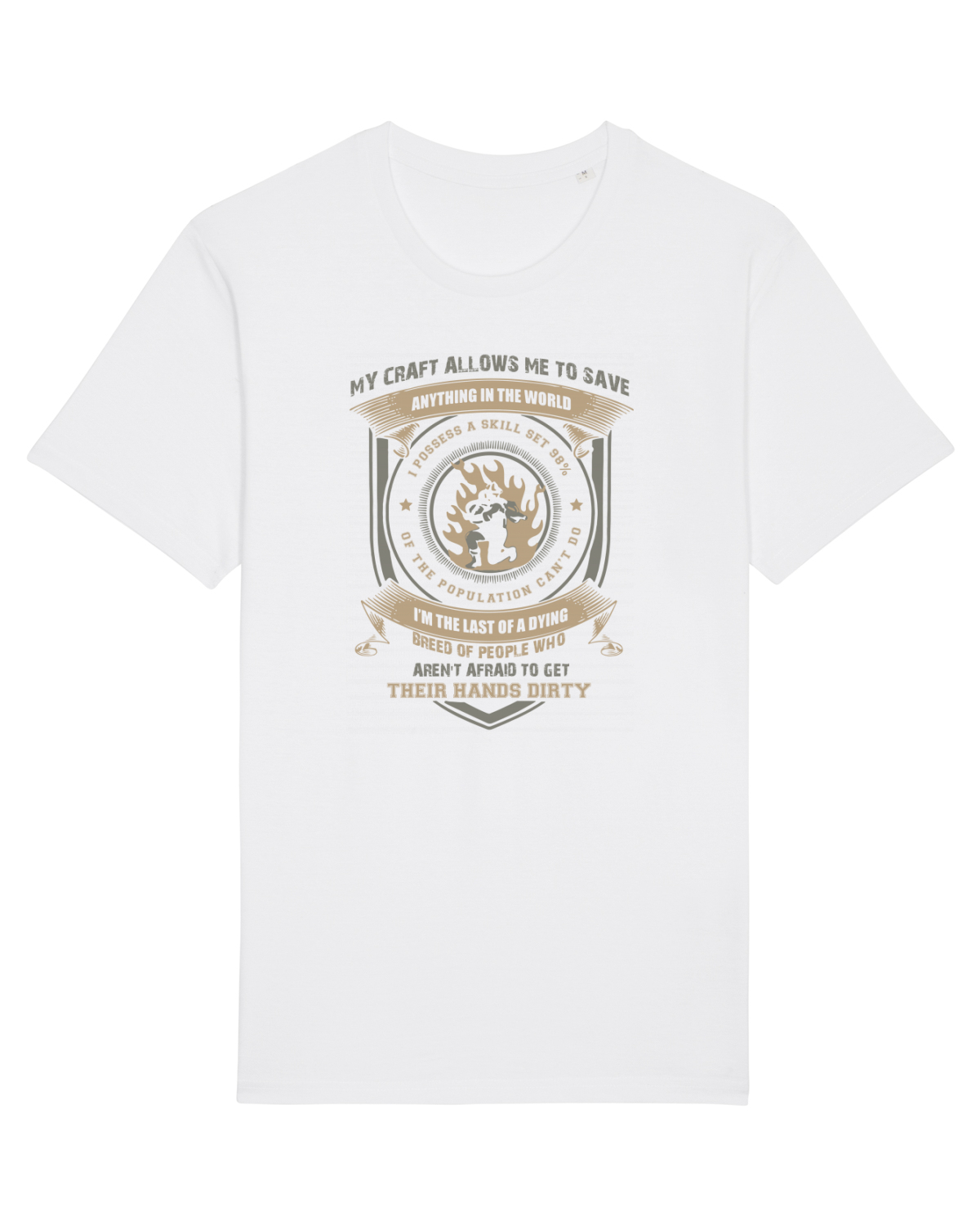 Tricou mânecă scurtă Unisex Rocker White