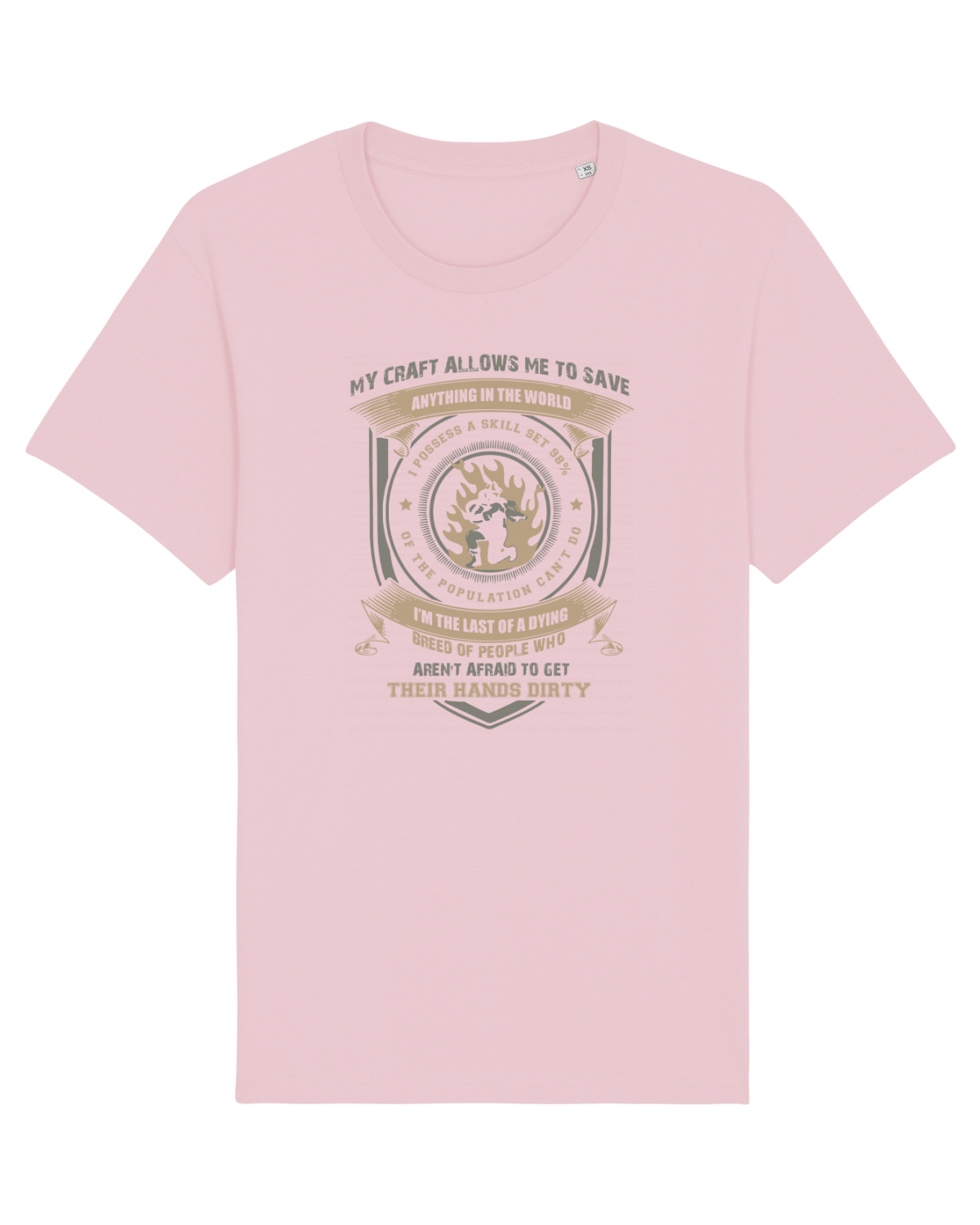 Tricou mânecă scurtă Unisex Rocker Cotton Pink