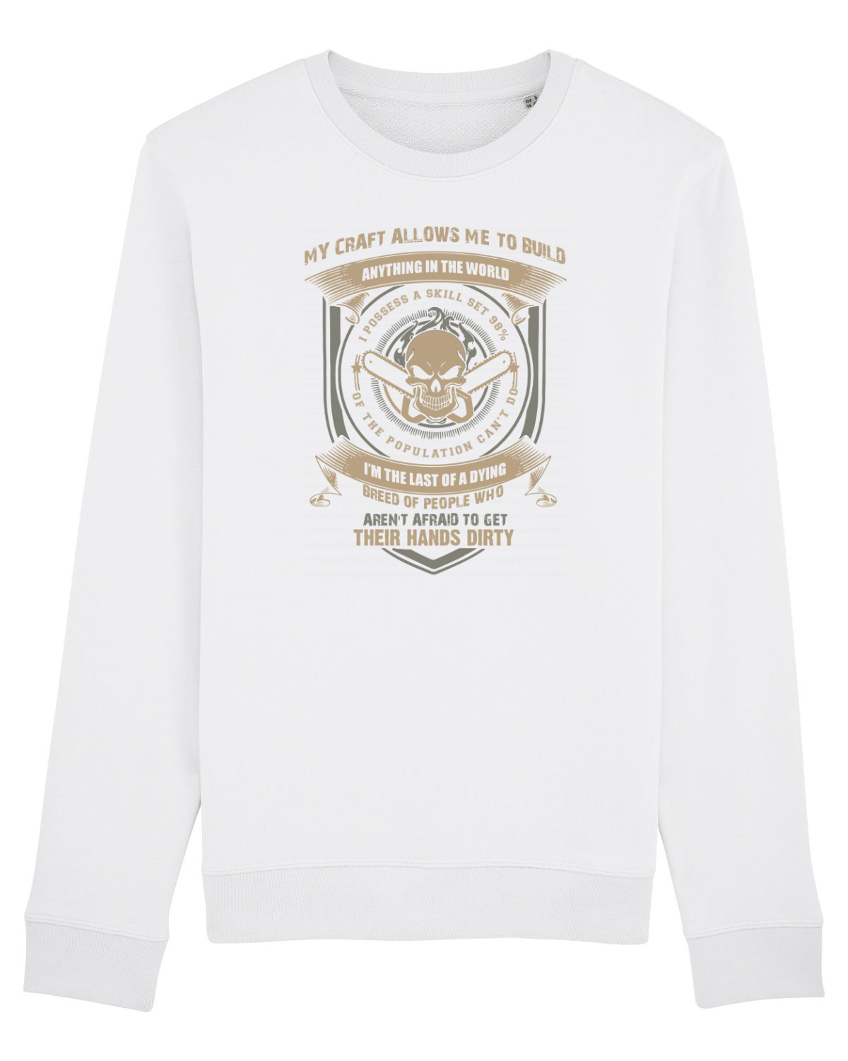 Bluză mânecă lungă Unisex Rise White