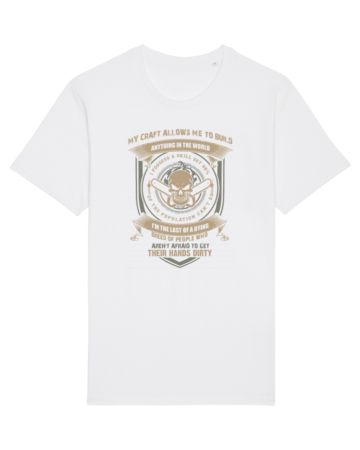 Tricou mânecă scurtă Unisex Rocker White